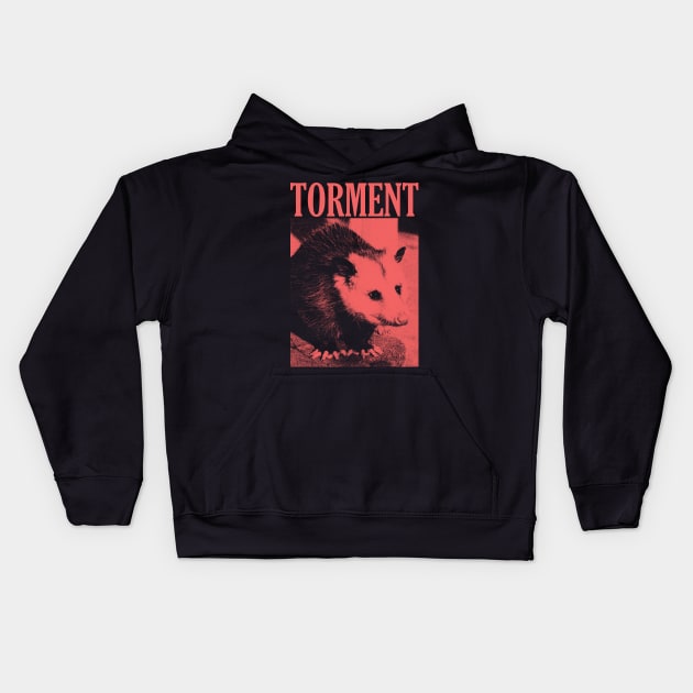 Torment Opossum Kids Hoodie by giovanniiiii